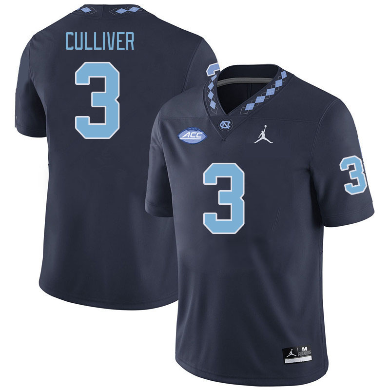 Men #3 Chris Culliver North Carolina Tar Heels College Football Jerseys Stitched Sale-Navy